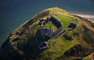 Criccieth Castle North Wales aerial photograph 