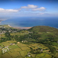 Llanbedrog and Mynedd Tir-y-cwmwd  on the Llŷn  Peninsiula North Wales  aerial photograph