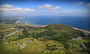 Llanbedrog and Mynedd Tir-y-cwmwd  on the Llŷn  Peninsiula North Wales  aerial photograph