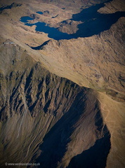 The Rhyd Ddu Path Mount Snowdon  Wales UK, Wales panorama from the air