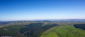 Pant-y-Wal wind farm Mynydd Maes-teg aerial photograph
