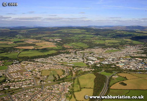  Pyle ( Y Pîl )   Bridgend county borough, South Wales aerial photograph 