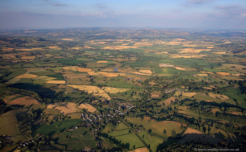 Berriew near  Welshpool Powys from the air