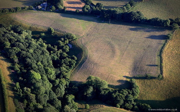 Pound House defended enclosure in Powys Wales from the air