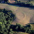 Pound House defended enclosure in Powys Wales from the air