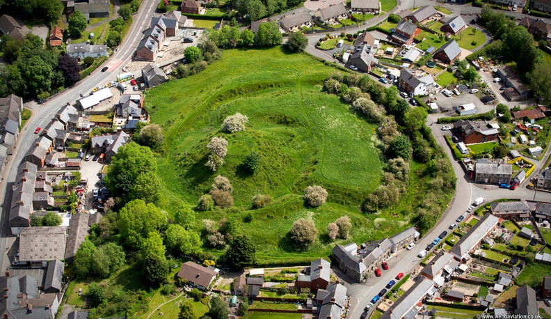 Builth Castle from the air