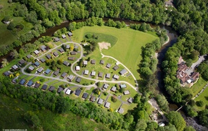 Caer Beris Lodges, holiday accomodation in Builth Wells Powys Wales from the air