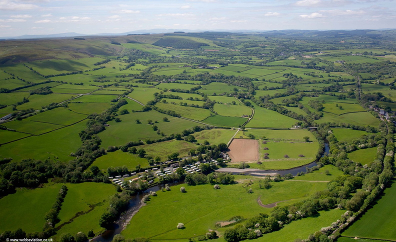 Irfon River Caravan & Camping Park & River Wye Powys Wales from the air