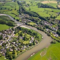 Glasbury and the River Wye Powys Wales from the air