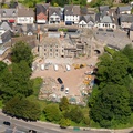 Hay Castle, Hay-on-Wye from the air