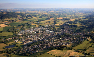 Welshpool from the air