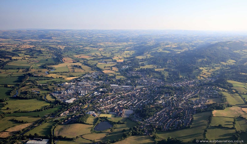 Y Trallwng / Welshpool from the air