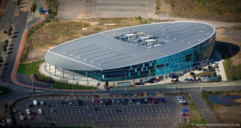 Cardiff International Pool aerial photograph