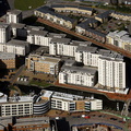 Celestia residential development Cardiff Bay, CF10. aerial photograph