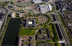 County Hall, Cardiff aerial photograph