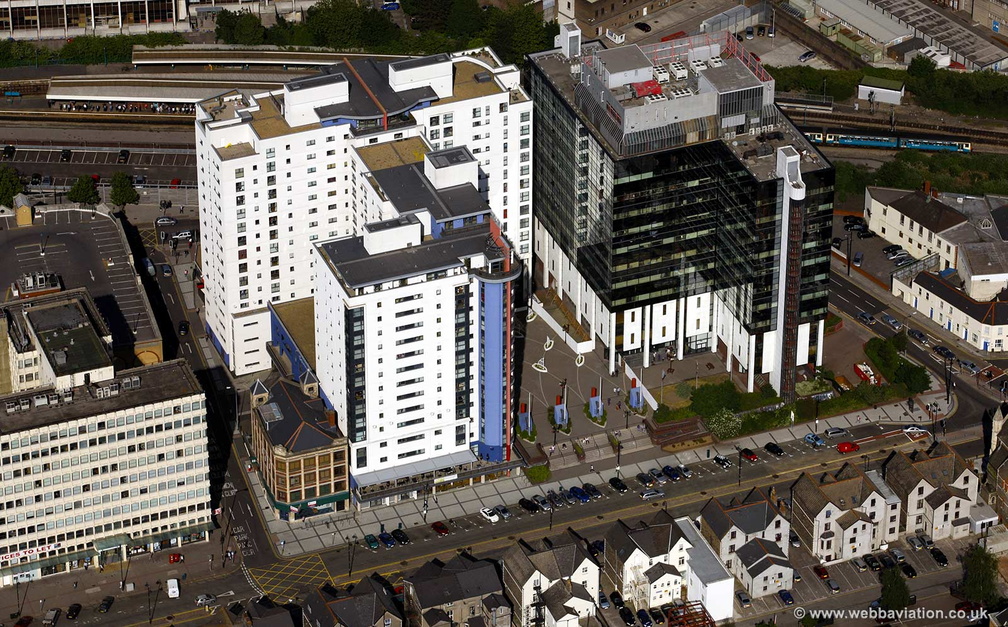Landmark Place Cardiff CF10 aerial photograph