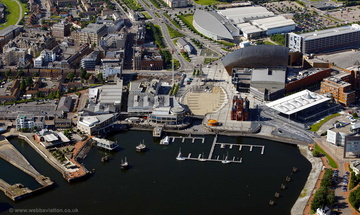 Mermaid Quay Cardiff aerial photograph