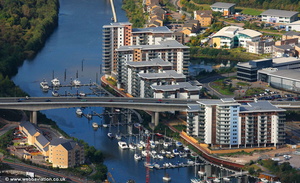 Cardiff Marina and Victoria Wharf, Cardiff aerial photograph