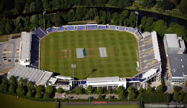Sophia Gardens cricket ground  aerial photo 