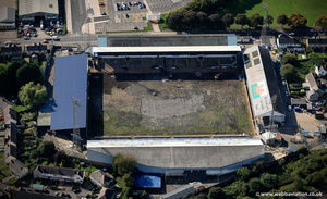 demolition of Ninian Park football stadiumaerial photo 