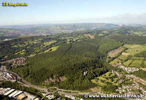 Castell Coch South Wales aerial photograph 