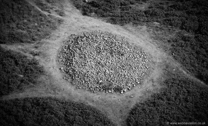 Cefn Bryn Great Cairn from the air