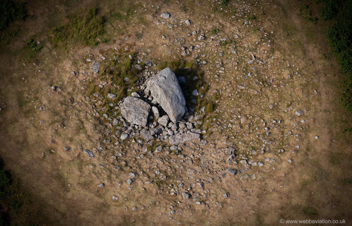 Maen Ceti ( Arthur's Stone ) from the air