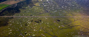 Llanrhidian Marsh  from the air  