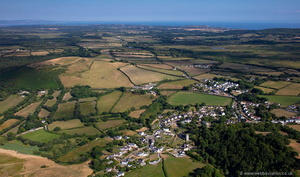 Llanrhidian Gower Peninsula, South Wales from the air  