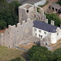 Oxwich Castle from the air  