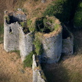 the  great tower at Penrice Castle from the air  