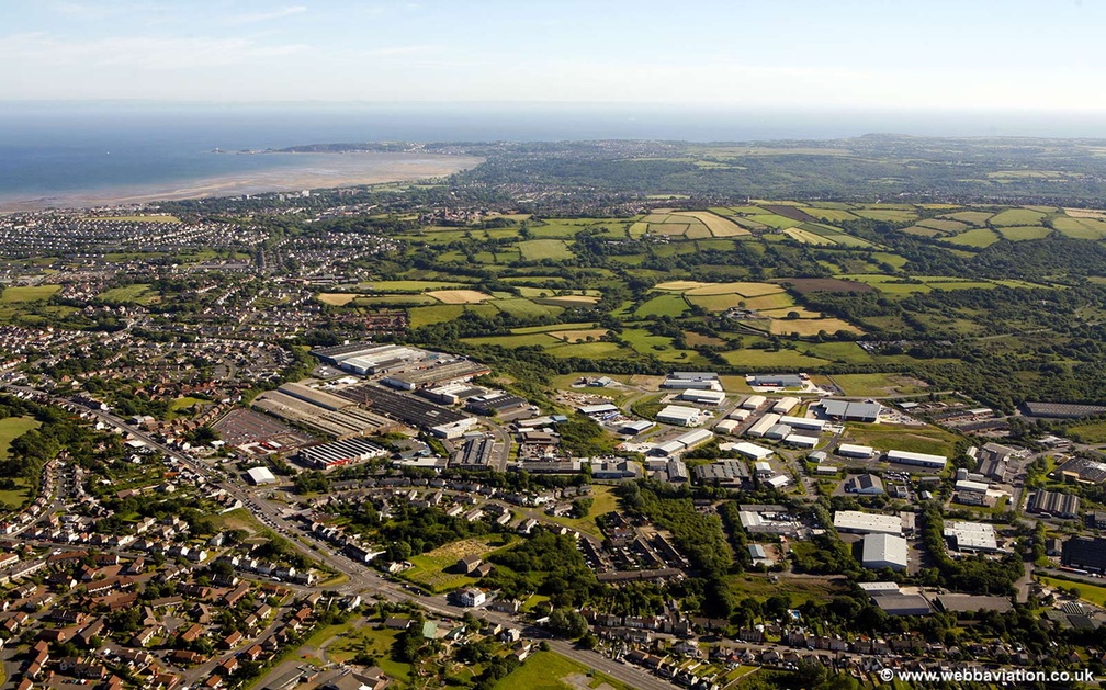 Fforestfach Swansea Wales aerial photograph