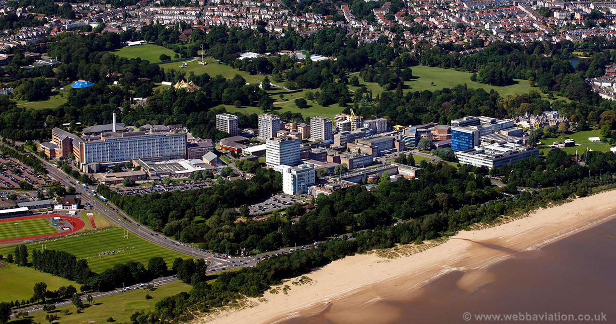 Singleton Hospital and Swansea University  Wales aerial photograph