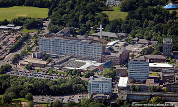 Singleton Hospital Swansea Wales aerial photograph