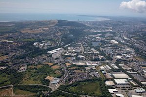 Swansea Enterprise Park ( Parc Anturiaeth Abertawe)  from the air  