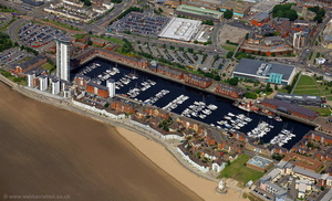 Swansea Marina,Maritime Quarter, Swansea aerial photograph