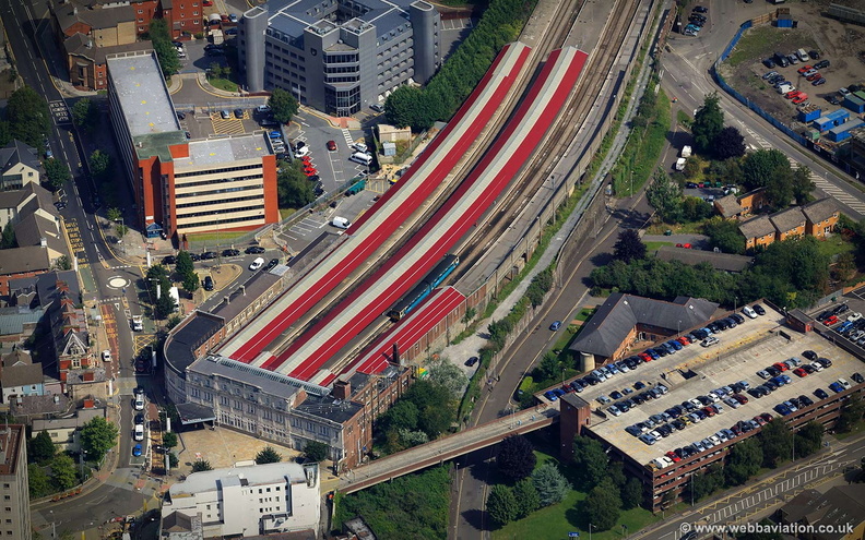 Swansea railway station aerial photograph