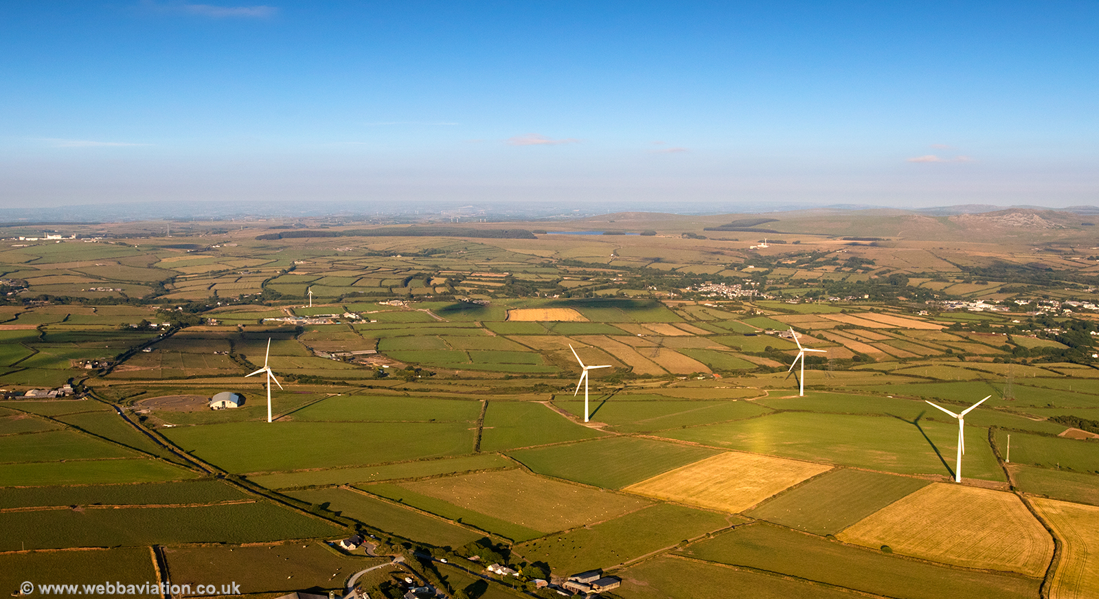 Delabole wind farm  aerial photograph