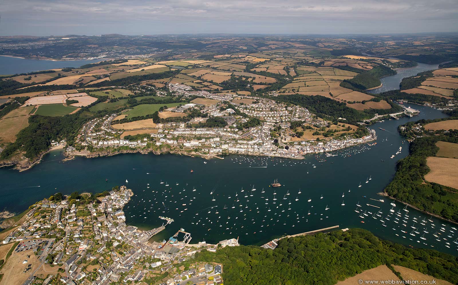 Fowey Cornwall  from the air