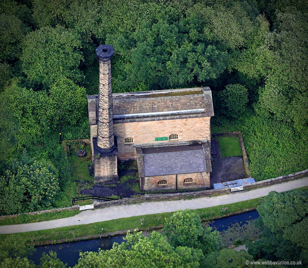 Leawood Pump House, Derbyshire England aerial photograph