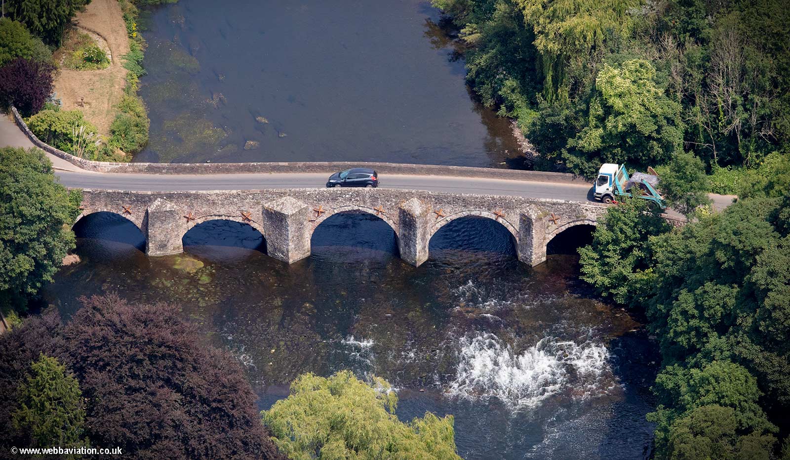 Bickleigh Bridge from the air