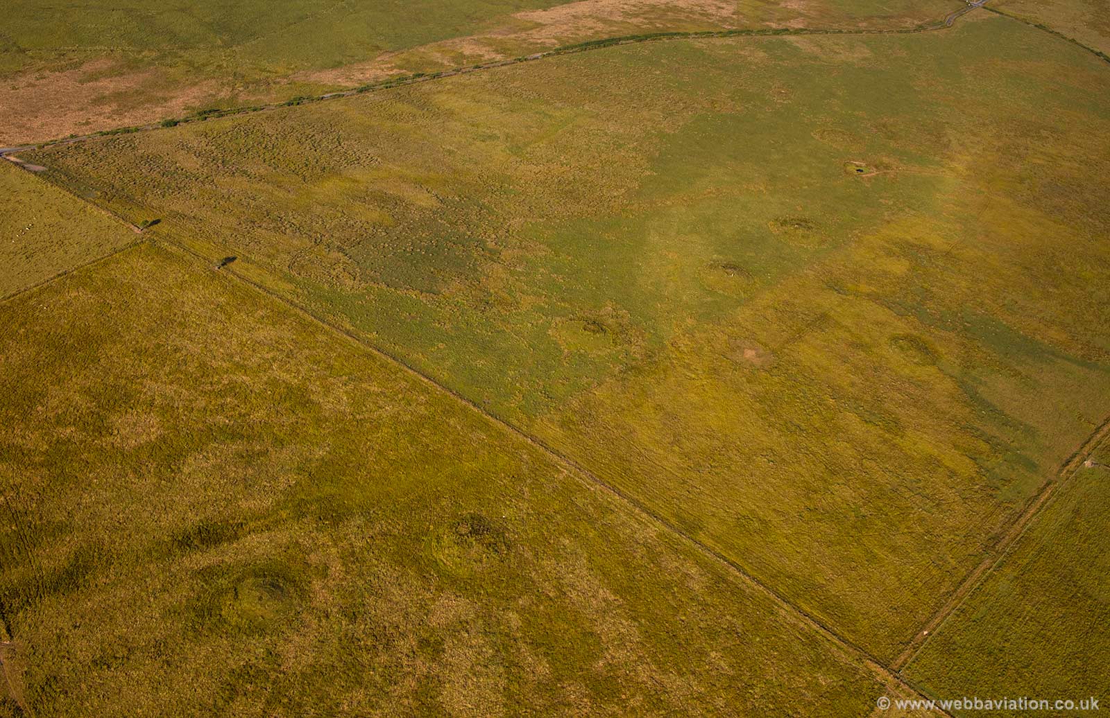 Bronze Age barrows on Five Barrows Hill aerial photograph