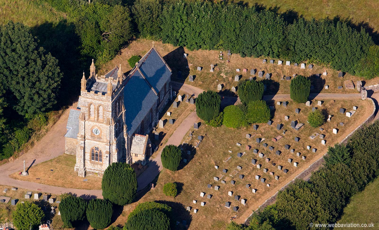 St Petrock's Church, Parracombe  Devon aerial photograph