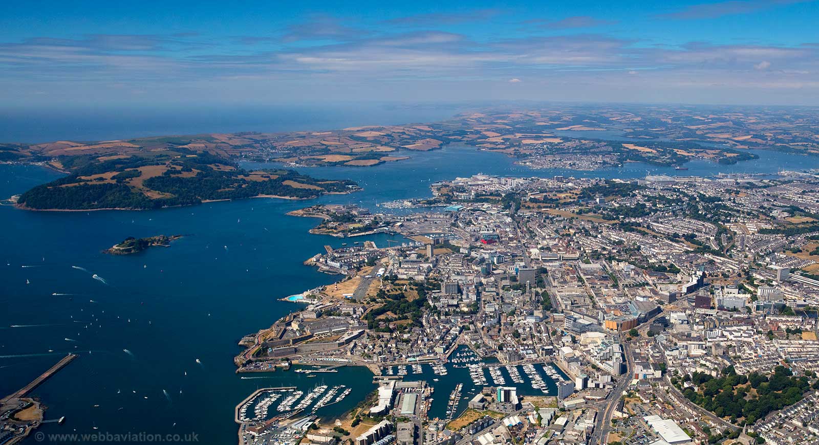 Plymouth UK aerial photograph