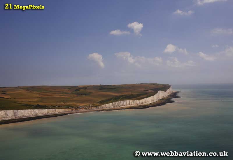 Birling Gap  on Sussex coast aerial photograph 