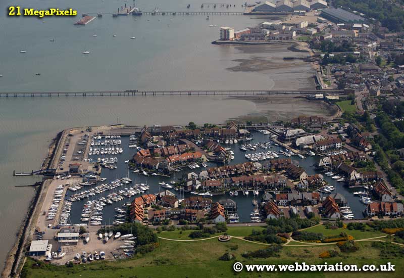  Hythe Marina Hampshire  England UK aerial photograph