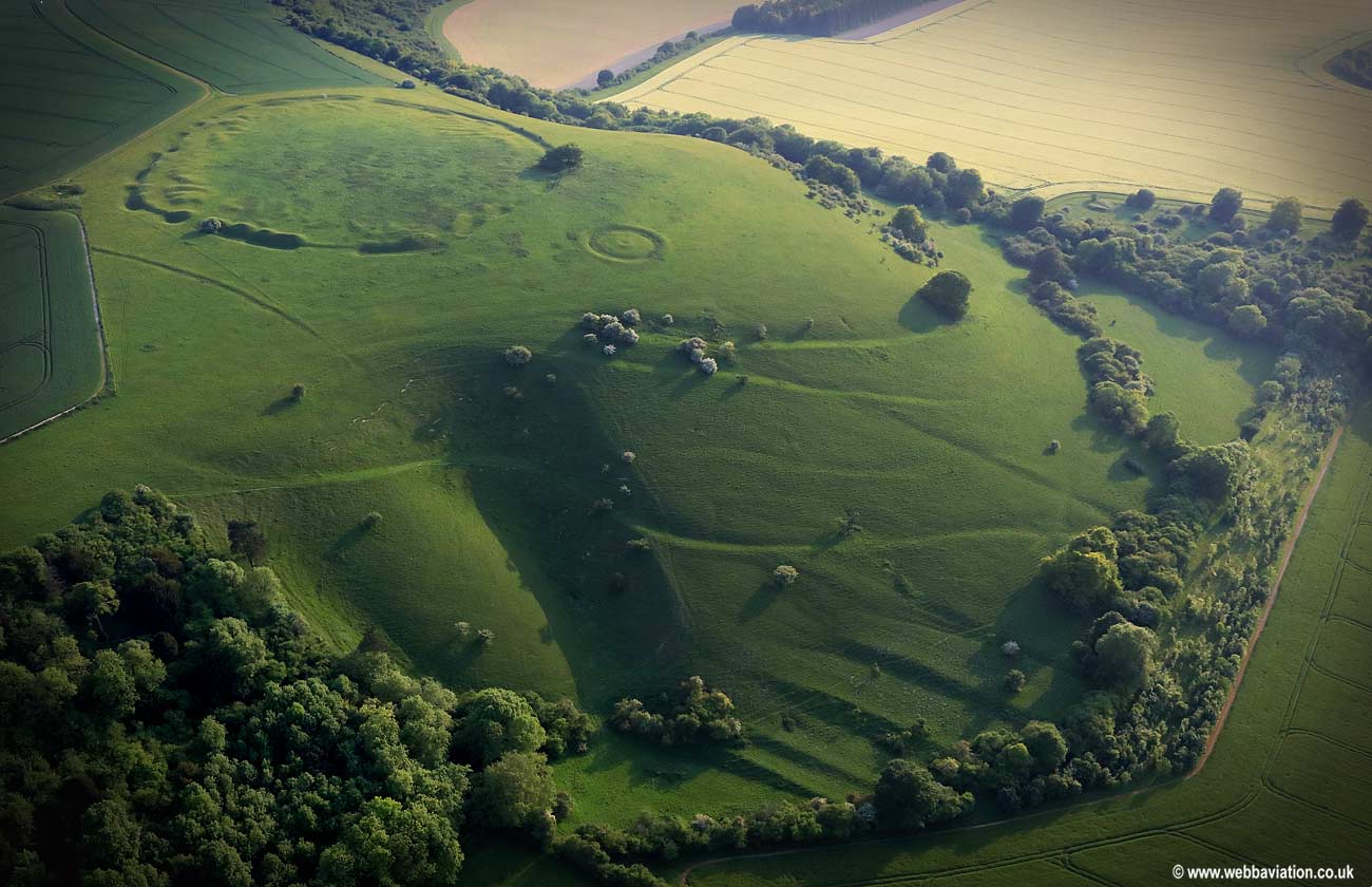  Ladle Hill unfinished hillfort  aerial photograph