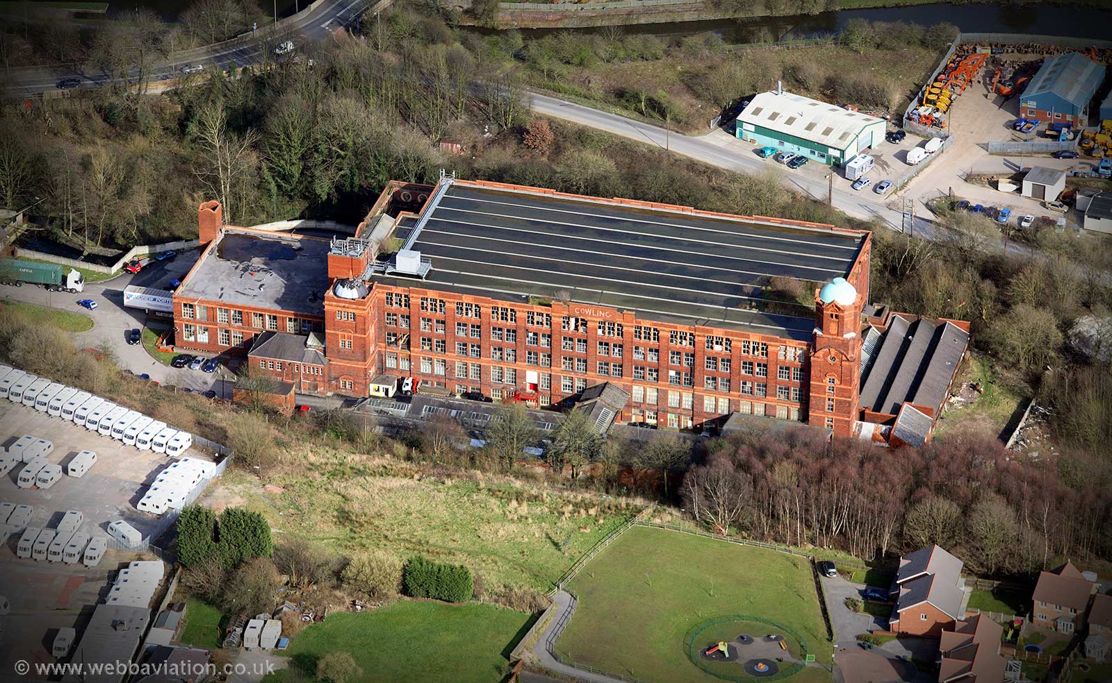 Cowling Mill Chorley  from the air