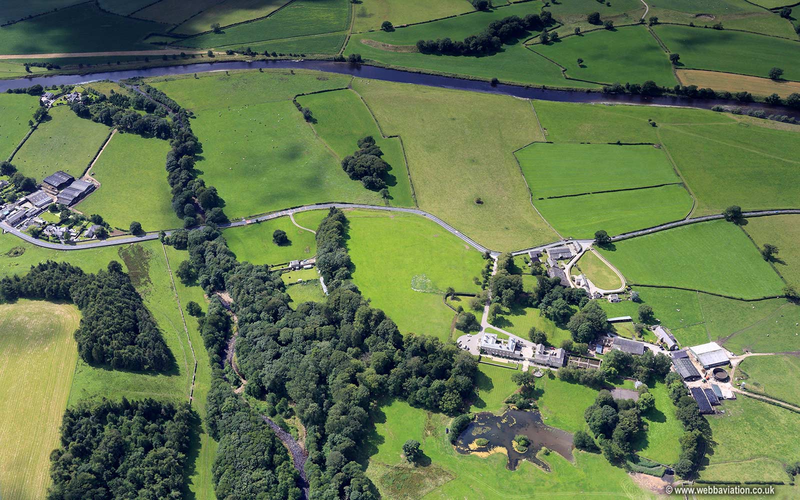 Galacum  Roman fort at Burrow in Lonsdale Lancashire  from the air 