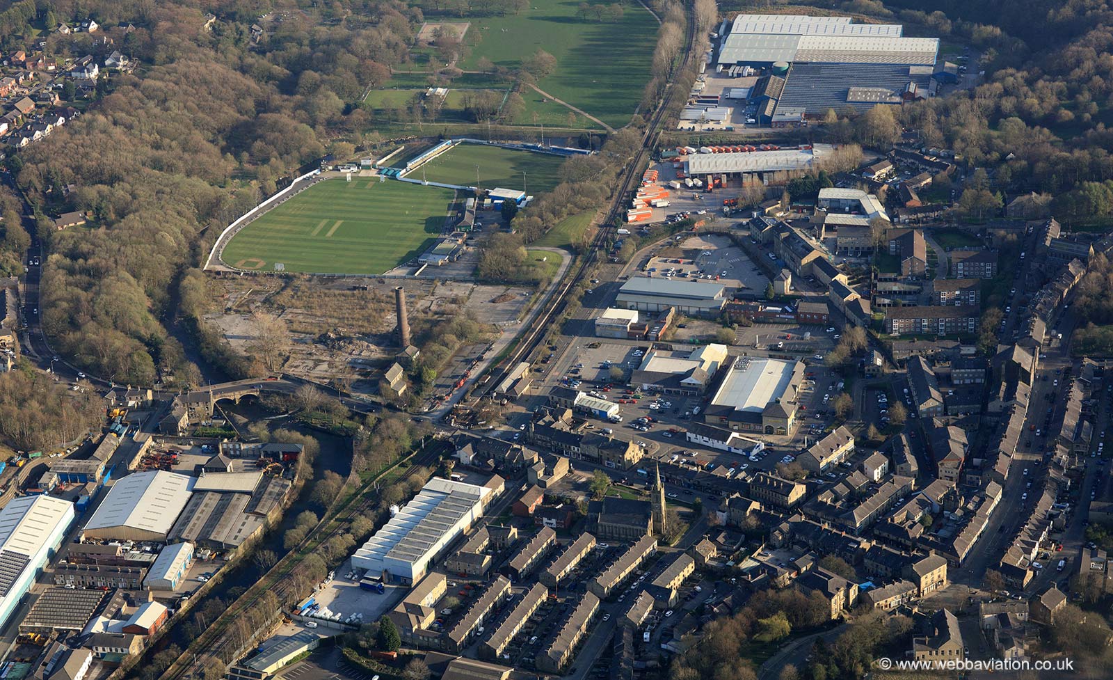 Ramsbottom  Lancashire from the air